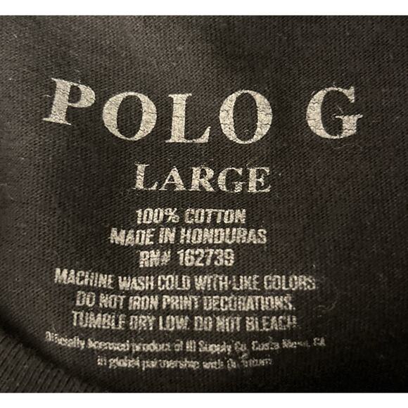Polo G Capalot Album Cover Black‎ Short Sleeve Tshirt Men’s Size L 100% Cotton - Picture 3 of 3